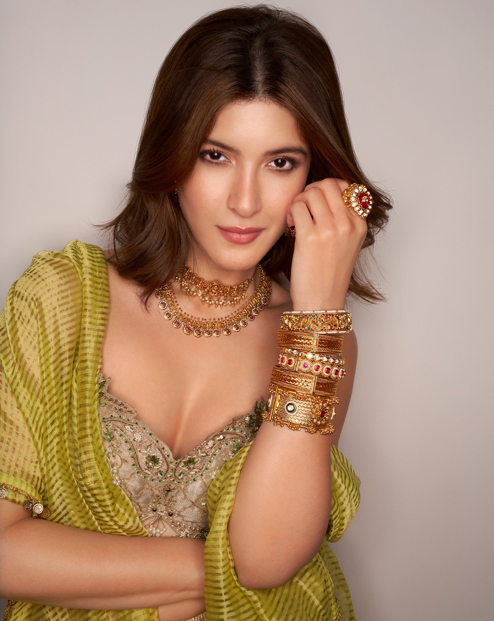Ruby Temple Bangle Set