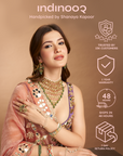 Floral Kundan Gold Statement Danglers